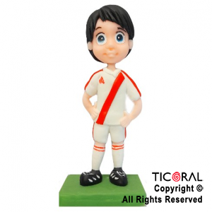 ADORNO JUGADOR FUTBOL RIVER A. PORCELANA FRIA x 1